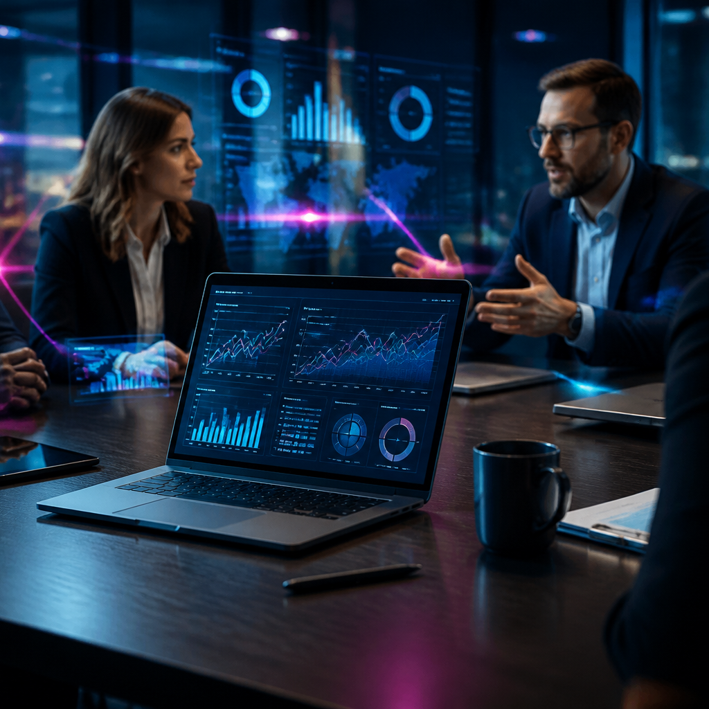 Consulenza strategica in ufficio moderno per scegliere la migliore web agency nel 2026 con approccio data-driven.